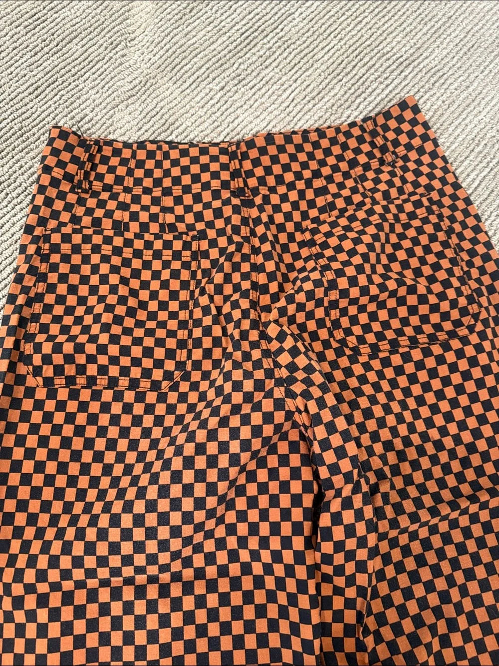 Maeve Black and Brown Maeve “the Colette” Cropped Check Wide-Leg Pants. Size 33 - Picture 3 of 4